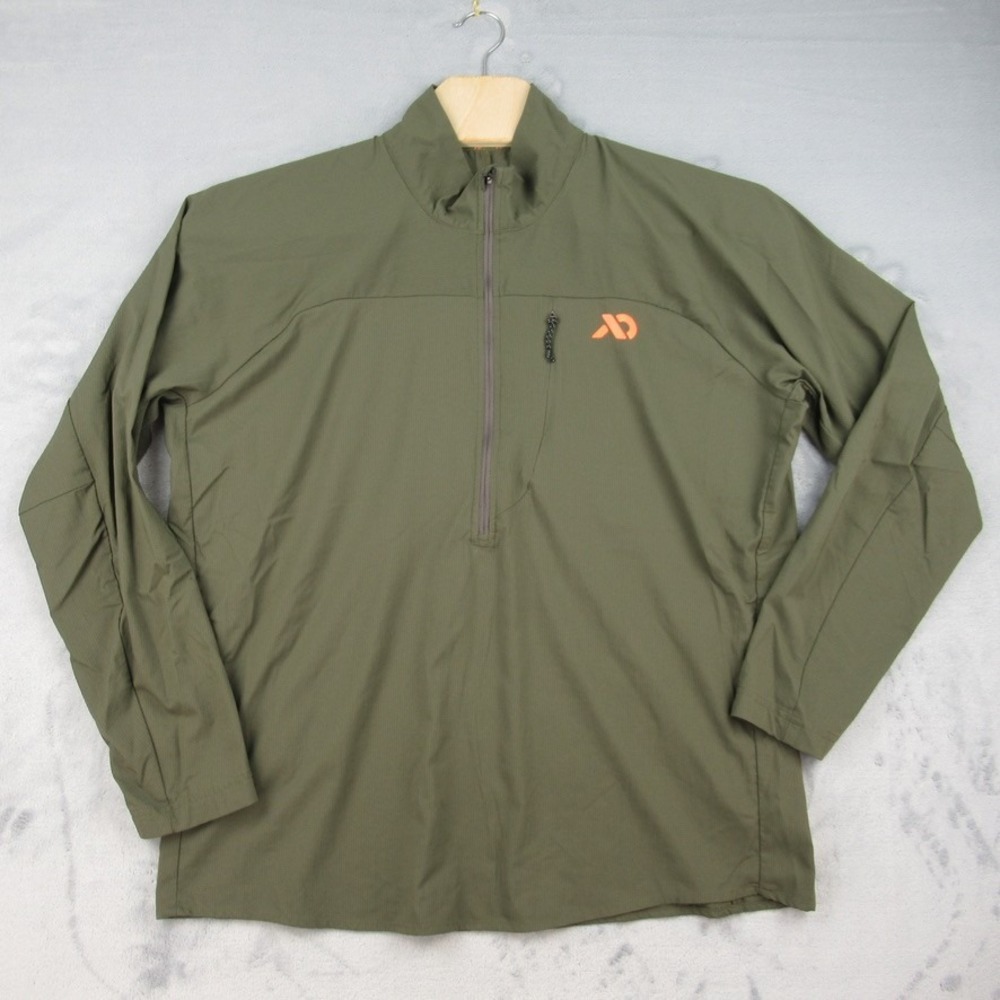 First Lite Ridgeline Quarter Zip Pullover Mens XL Green Hunting Shirt Activewear